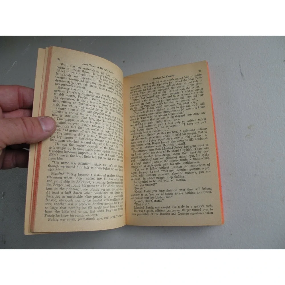 True Tales of Hitler's Reich Richard Hanser 1962 First Crest Printing Nazi WWII